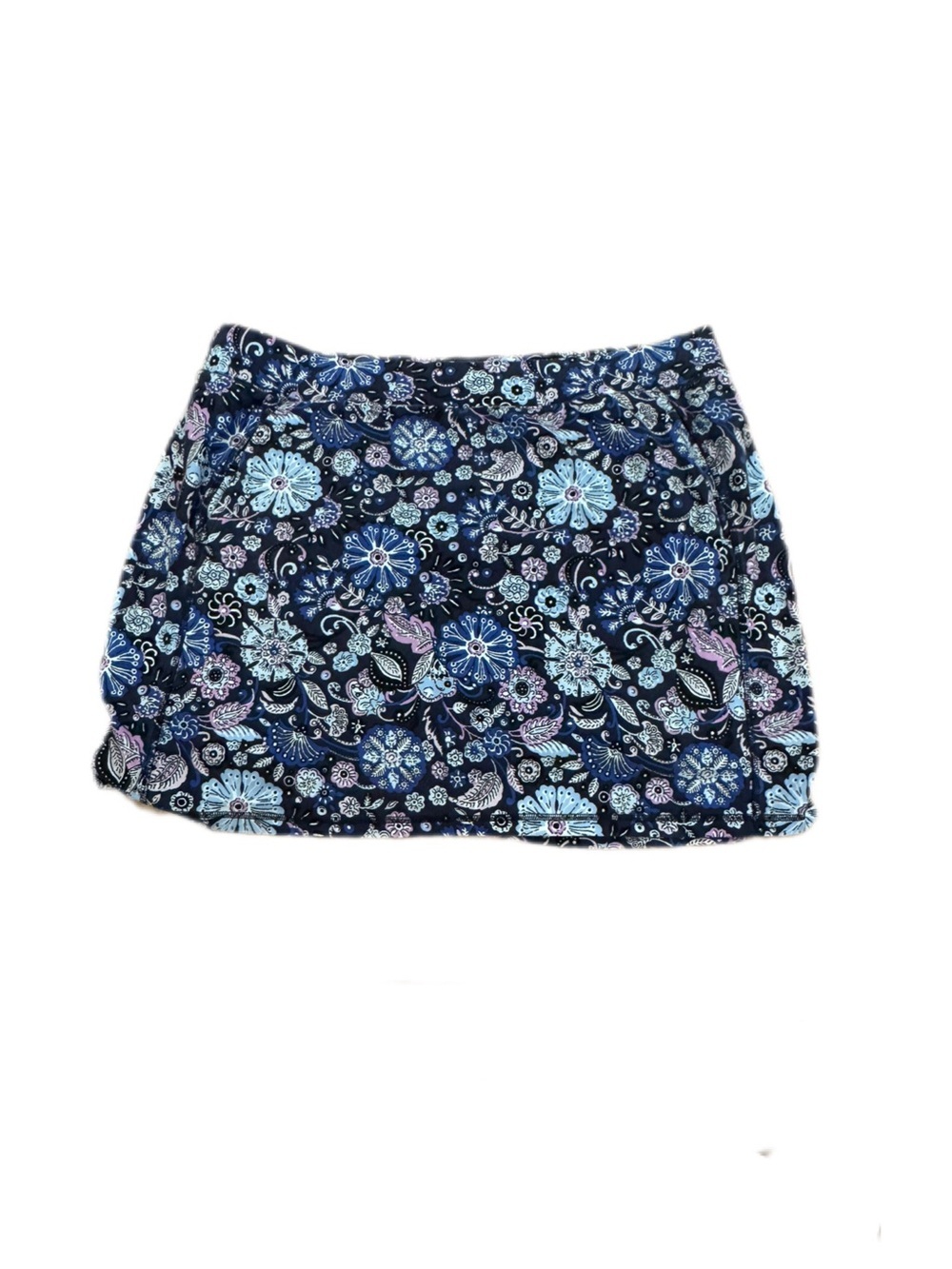 Talbots Navy Floral Mini Skort